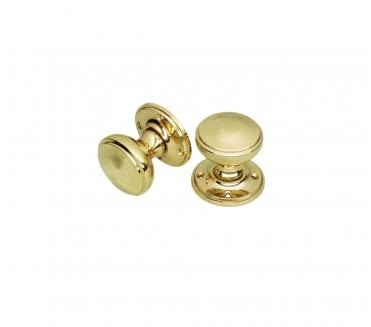 Prima Princess Mortice Knobs - Polished Brass