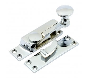 Prima Quadrant Sash Window Fastener - Polished Chrome