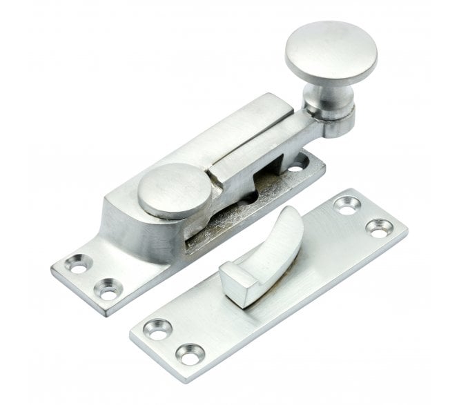 Prima Quadrant Sash Window Fastener - Satin Chrome