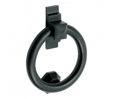 Prima Ring Door Knocker - Matt Black