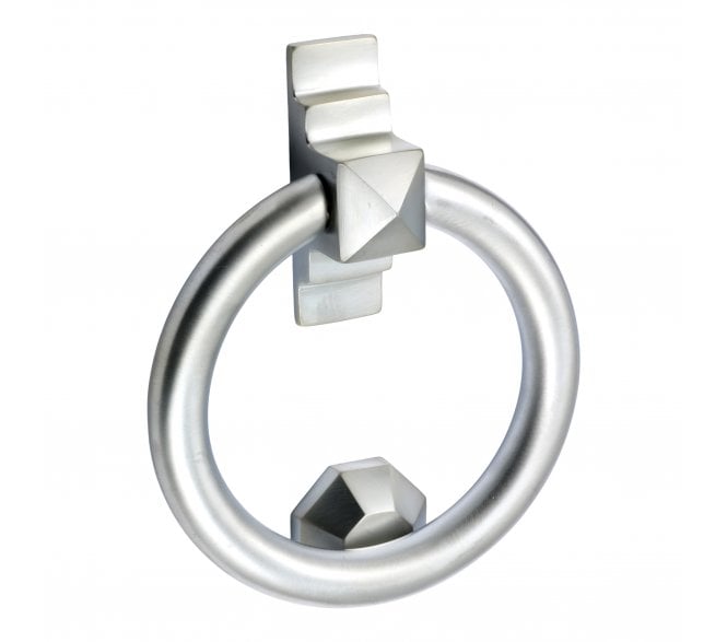 Prima Ring Door Knocker - Satin Chrome