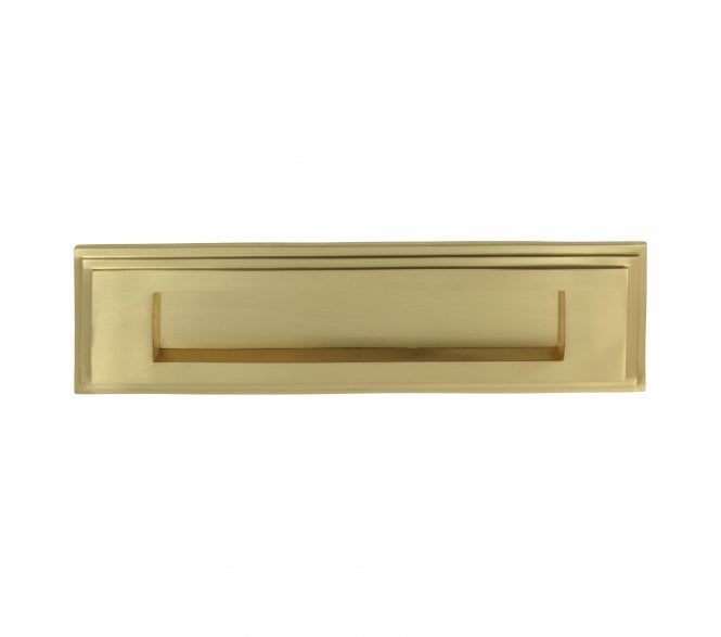 Prima SB10 Art Deco Letter Plate 280x90mm - Satin Brass