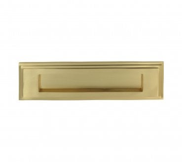 Prima SB10 Art Deco Letter Plate 280x90mm - Satin Brass