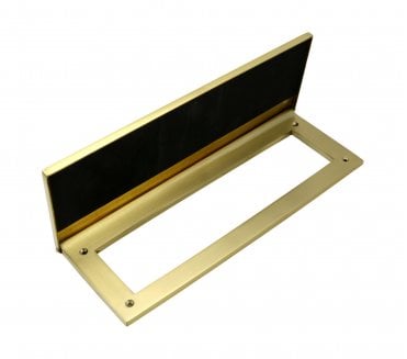 Prima SB2012 Luxury Letter Plate Tidy & Draught Excluders - Satin Brass