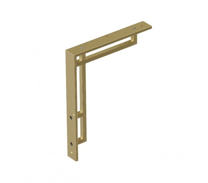 Prima SB2043 Art Deco Shelf Brackets - Satin Brass