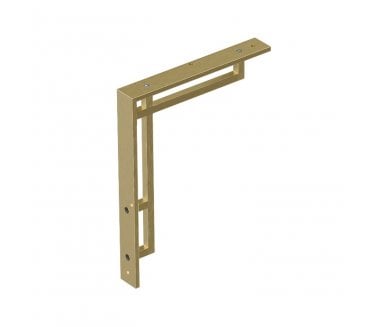 Prima SB2043 Art Deco Shelf Brackets - Satin Brass