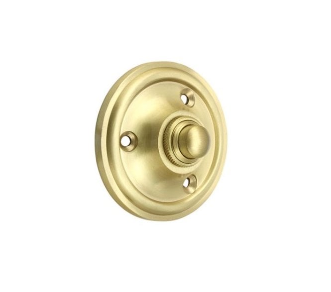 Prima SB39 Victorian Circular 60mm Bell Push - Satin Brass