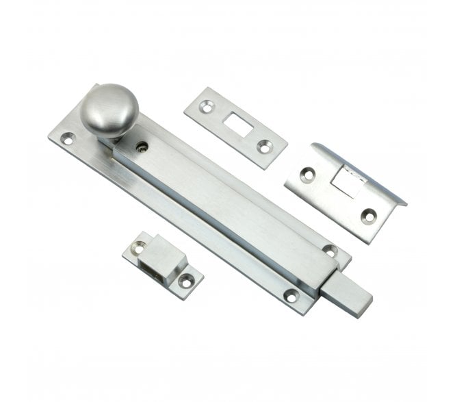 Prima SCP2017 Straight Locking Door Bolt - Satin Chrome