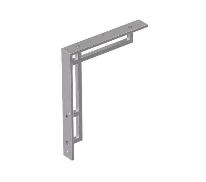 Prima SCP2043 Art Deco Shelf Brackets - Satin Chrome