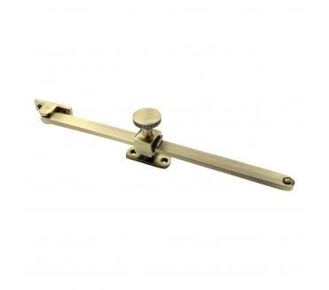 Prima Screw Down Sliding Casement Stays - 254mm - Antique Brass