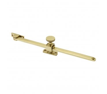 Prima Screw Down Sliding Casement Stays - 254mm - Polished Brass