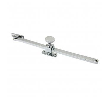 Prima Screw Down Sliding Casement Stays - 254mm - Polished Chrome
