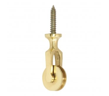 Prima Screw In Pulley - Polished Brass
