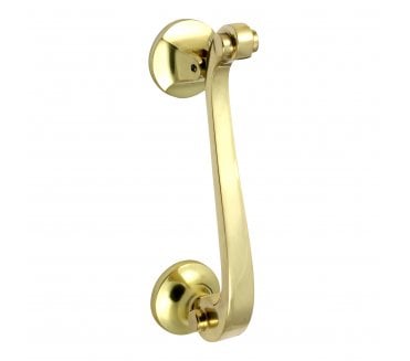 Prima Scroll Knocker - 145mm x 32mm - Polished Brass