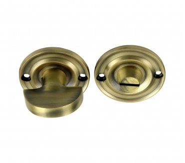 Prima Small Bathroom Thumbturn & Release Set - Antique Brass