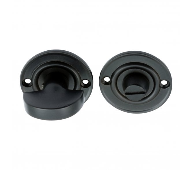 Prima Small Bathroom Thumbturn & Release Set - Matt Black