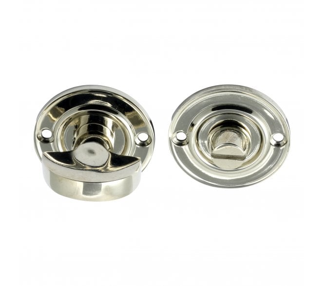 Prima Small Bathroom Thumbturn & Release Set - Polished Nickel