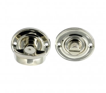 Prima Small Bathroom Thumbturn & Release Set - Polished Nickel