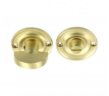 Prima Small Bathroom Thumbturn & Release Set - Satin Brass