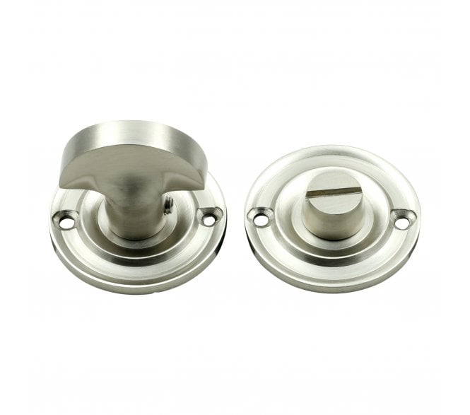 Prima Small Bathroom Thumbturn & Release Set - Satin Nickel