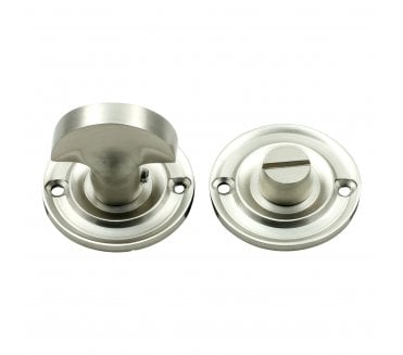 Prima Small Bathroom Thumbturn & Release Set - Satin Nickel