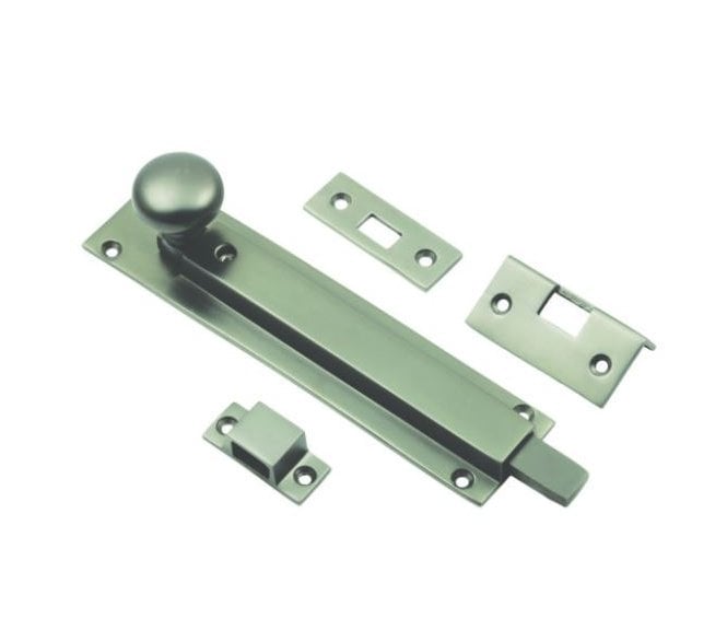 Prima SN2017 Straight Locking Door Bolt - Satin Nickel