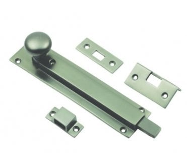 Prima SN2017 Straight Locking Door Bolt - Satin Nickel
