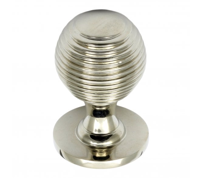 Prima Solid Reeded Cabinet Knobs - Polished Nickel