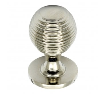Prima Solid Reeded Cabinet Knobs - Polished Nickel