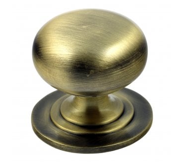 Prima Solid Victorian Cabinet Knobs - Antique Brass
