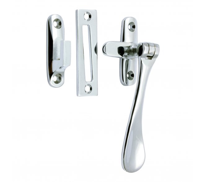 Prima Spoon End Casement Fastener - Polished Chrome