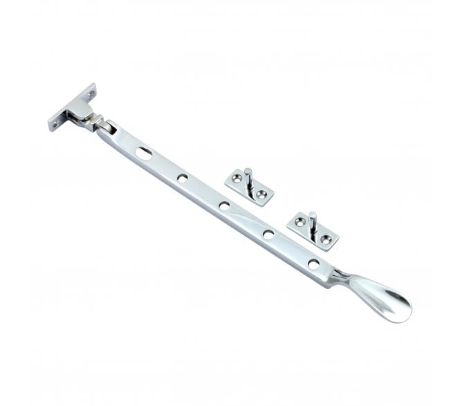 Prima Spoon End Casement Window Stays - Polished Chrome