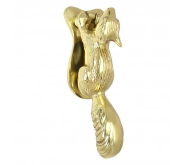 Prima Squirrel Door Knocker - Polished Brass