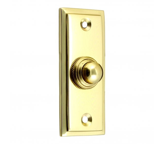 Prima Stepped Bell Push - Polished Brass