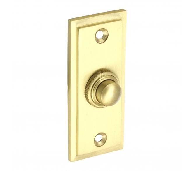 Prima Stepped Bell Push - Satin Brass