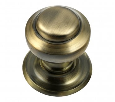 Prima Tiered Centre Door Knob - Antique Brass