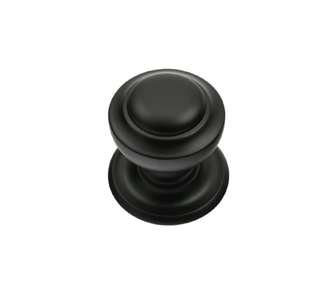 Prima Tiered Centre Door Knob - Matt Black