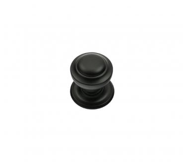 Prima Tiered Centre Door Knob - Matt Black