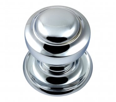 Prima Tiered Centre Door Knob - Polished Chrome