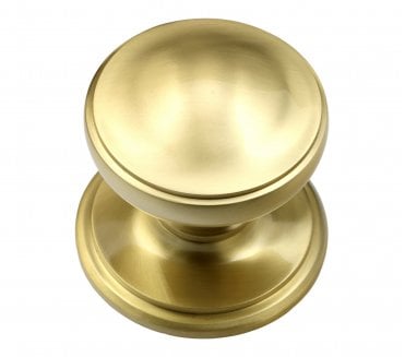Prima Tiered Centre Door Knob - Satin Brass