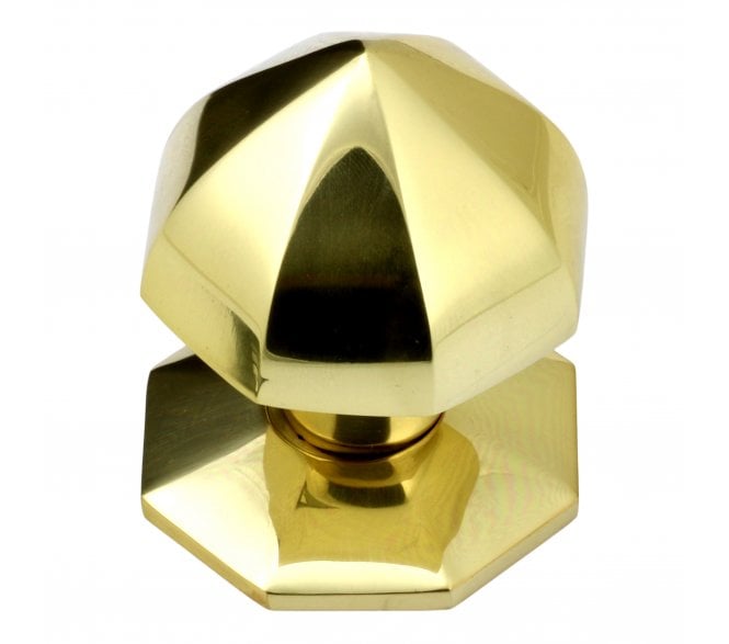 Prima Umbrella Centre Door Knob - Polished Brass