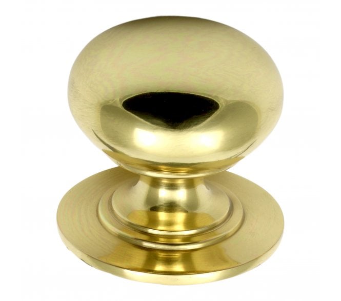 Prima UNL140 Victorian Solid Cabinet Knobs - Unlacquered Brass