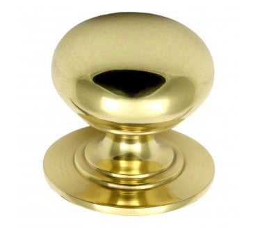 Prima UNL140 Victorian Solid Cabinet Knobs - Unlacquered Brass