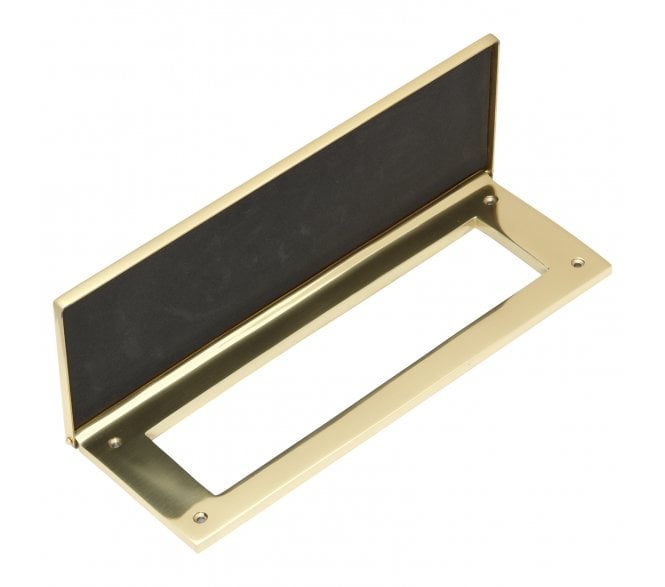 Prima UNL2012 Luxury Letter Plate Tidy & Draught Excluders - Unlacquered Brass