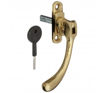 Prima Window Espagnolette Handles (Locking) - Polished Brass