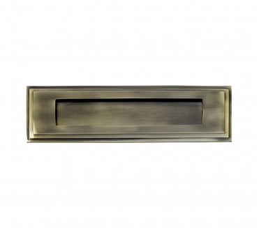 Prima XL10 Art Deco Letter Plate 280x90mm - Antique Brass