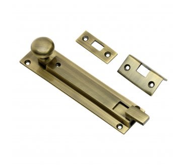 Prima XL2000 Cranked Locking Door Bolt - Antique Brass