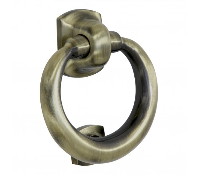 Prima XL28 Ring Door Knocker - Antique Brass