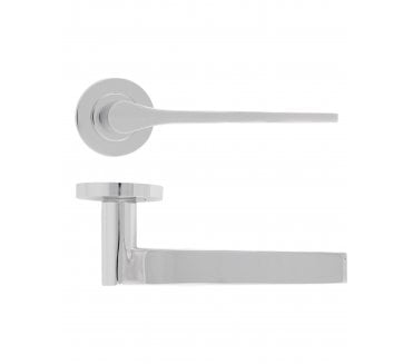 Rosso Maniglie Gio Lever On Round Rose - Polished Chrome