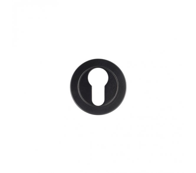 Rosso Maniglie RM001 Euro Profile Escutcheon - Matt Black